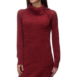 Large Prana red sweater dress